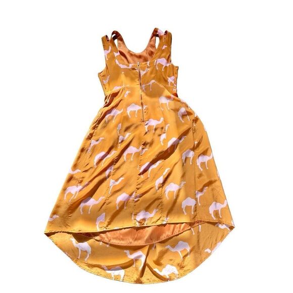Anthropologie Rare "Dromedary Dress" by Charlotte Taylor Orange pink camel novel - Picture 2 of 12